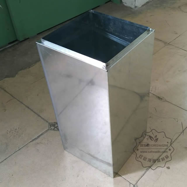 室內(nèi)電鍍仿大理石方形不銹鋼垃圾桶圖片003