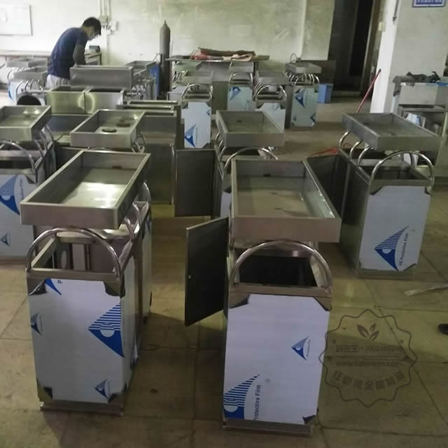 綠化養花容器花盆不銹鋼分類垃圾桶圖片004