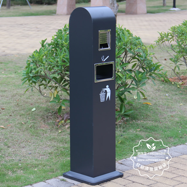 戶外烤漆不銹鋼吸煙柱果殼箱圖片007