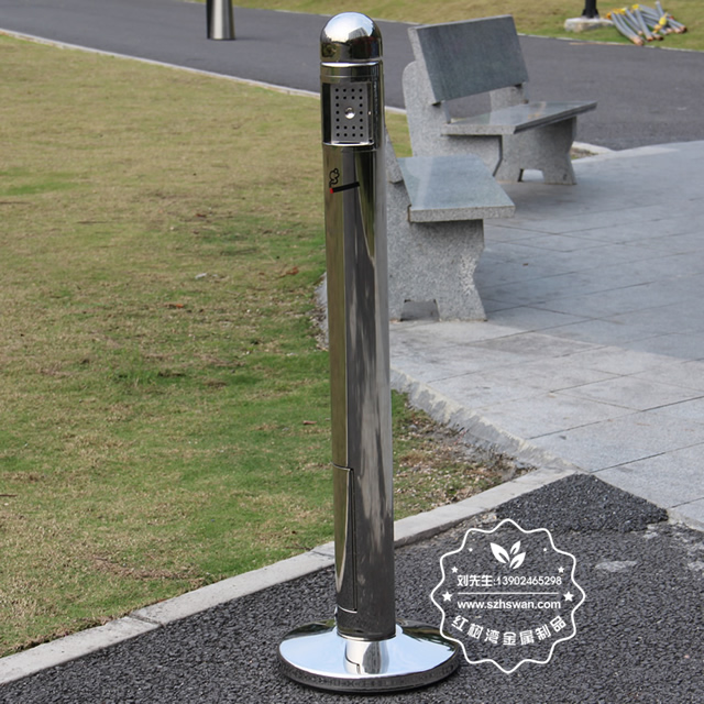 室內候車室立式不銹鋼煙灰柱圖片004