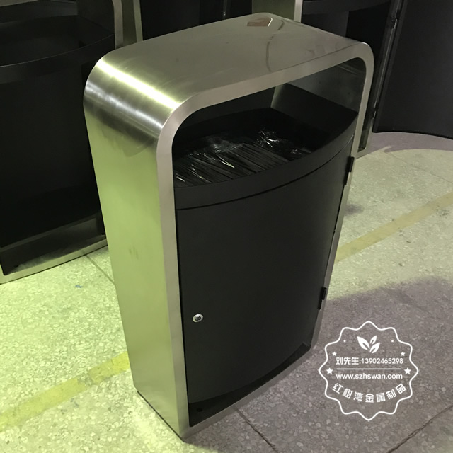 高檔精品不銹鋼垃圾桶圖片02