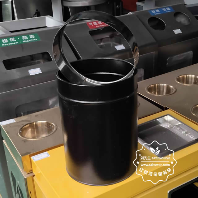室內家用酒店小號不銹鋼垃圾桶圖片02