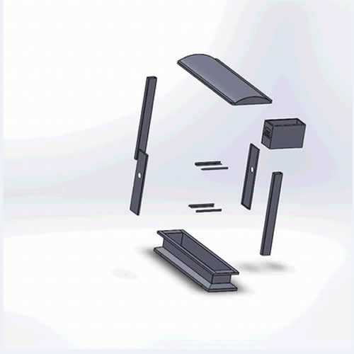 戶外分類不銹鋼垃圾桶結構圖2