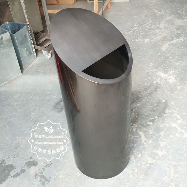 斜口不銹鋼垃圾桶