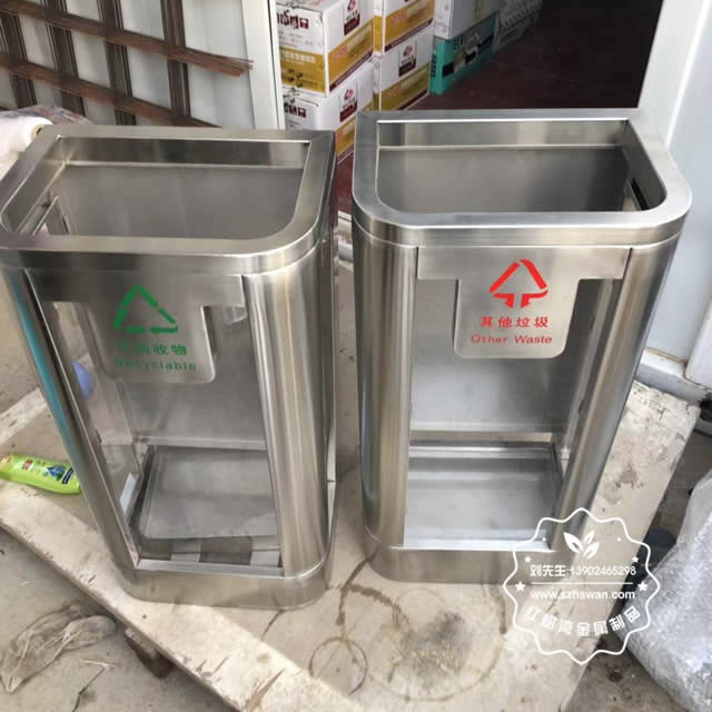 地鐵站防爆不銹鋼垃圾桶圖片01