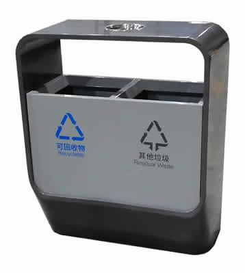 不銹鋼分類環(huán)保垃圾桶