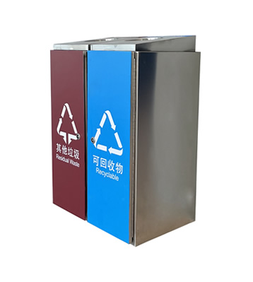 文體局室內(nèi)方形不銹鋼垃圾桶主圖