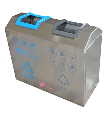 室內車站商用不銹鋼分類垃圾桶