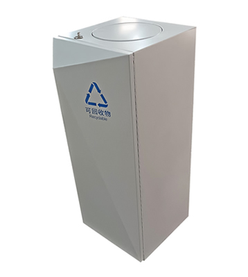 室內(nèi)搖擺蓋噴塑金屬分類(lèi)垃圾桶