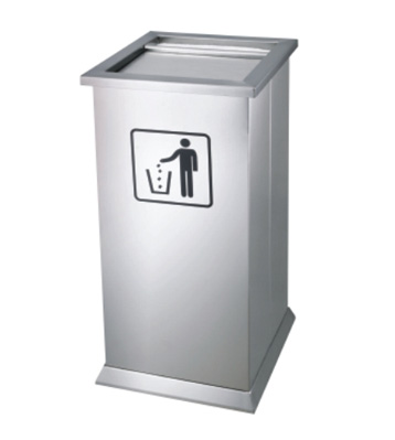室內方形不銹鋼商場垃圾桶