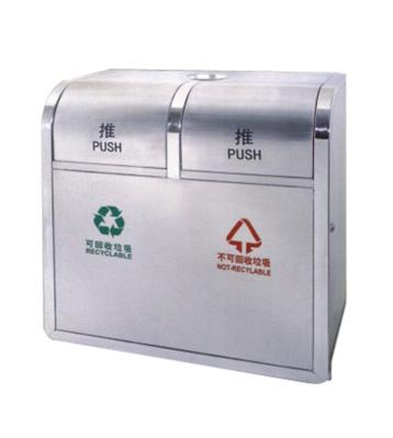 不銹鋼分類環(huán)保垃圾桶