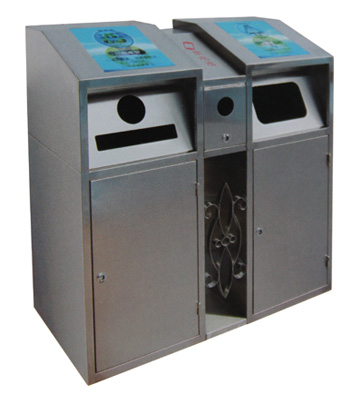 環(huán)衛(wèi)不銹鋼分類垃圾箱