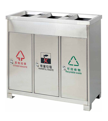 三分類環(huán)保地鐵垃圾桶