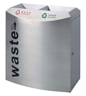 機(jī)場環(huán)衛(wèi)不銹鋼垃圾桶