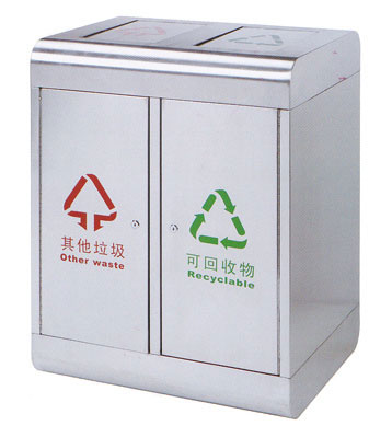 機場彈蓋不銹鋼垃圾桶