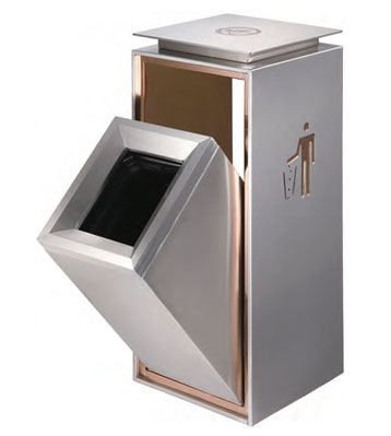 高檔酒店立式不銹鋼室內(nèi)垃圾桶