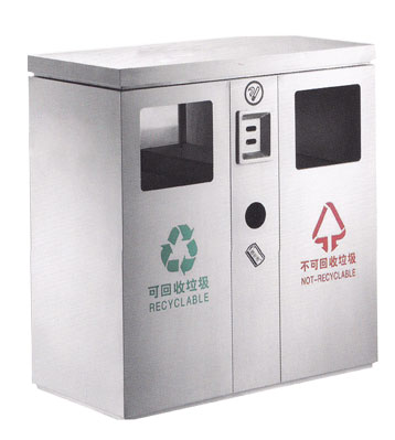 不銹鋼商務(wù)分類垃圾桶