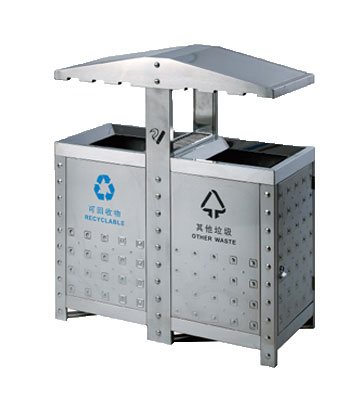 不銹鋼戶外分類環保垃圾桶