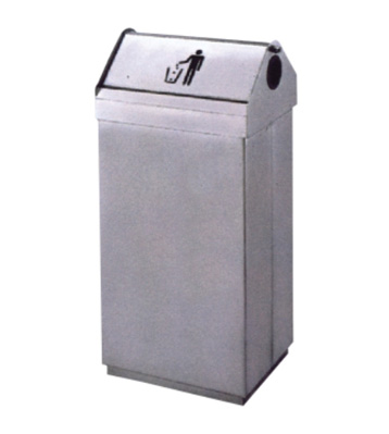 商場(chǎng)不銹鋼方形垃圾桶