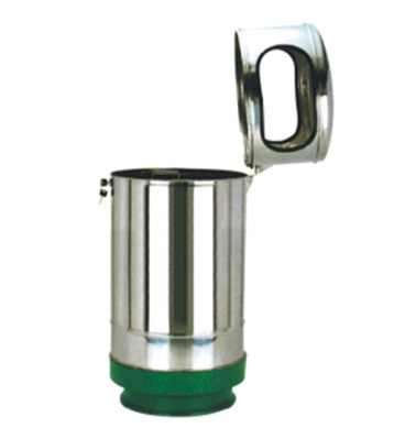 戶外不銹鋼揭蓋垃圾桶