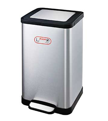 環保別墅酒店房間腳踏式不銹鋼垃圾桶