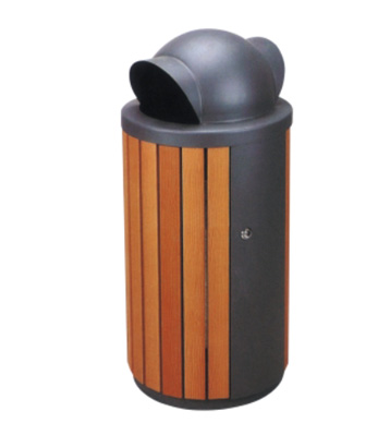 立式環保鋼木垃圾桶