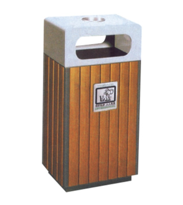 市政鋼木垃圾桶