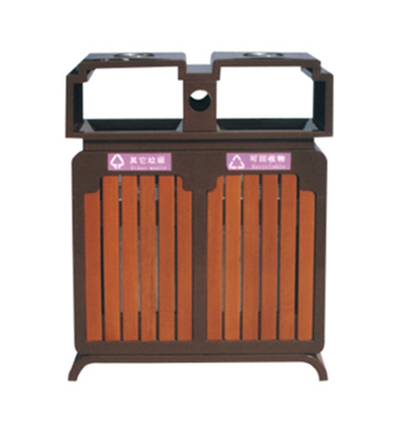 戶外木制園林垃圾桶