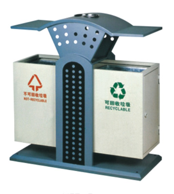 街區沖孔分類鋼制垃圾箱