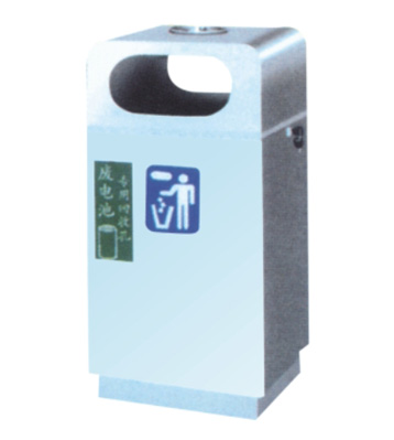 戶外長(zhǎng)方形鋼制垃圾桶