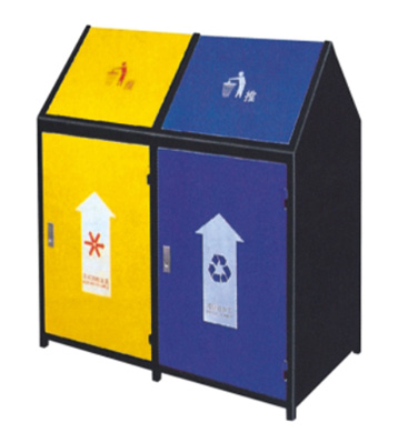 三角形戶外鋼制垃圾桶