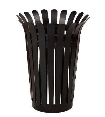 戶外花籃鋼制垃圾桶