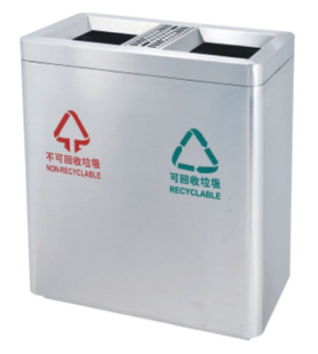 不銹鋼分類商場垃圾桶主圖
