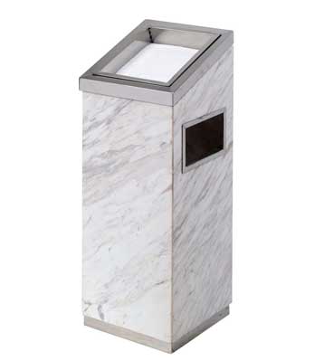 爵士白斜面大理石煙灰桶