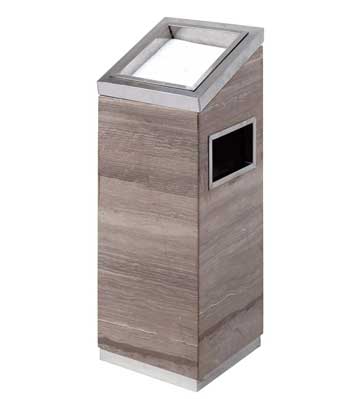 灰木紋斜面大理石煙灰桶