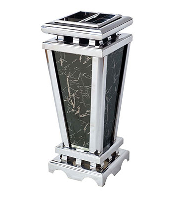 室內(nèi)大理石鈦金垃圾桶