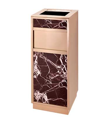 玫瑰金酒店別墅客房大理石果皮箱