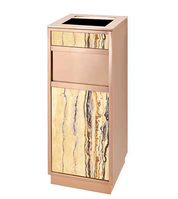 高檔大理石玫瑰金垃圾桶