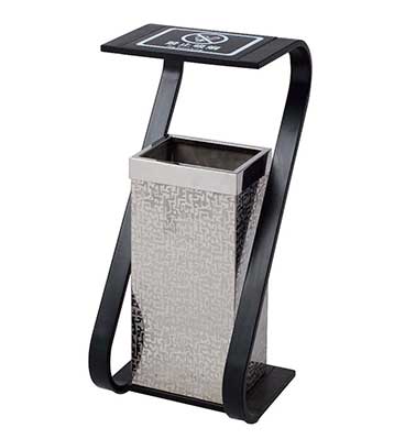 S型酒店大堂不銹鋼果皮箱