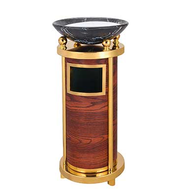 圓形仿木酒店垃圾桶