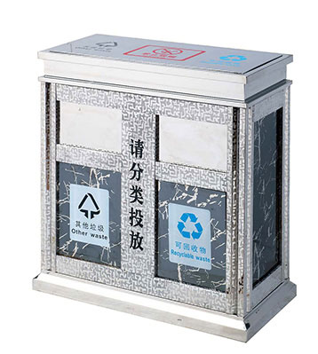 大理石地鐵分類(lèi)垃圾桶
