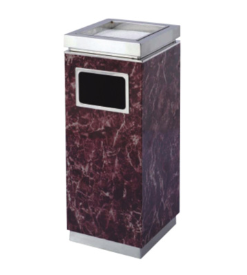 方形水晶彩色不銹鋼果皮箱