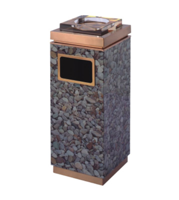 彩色不銹鋼玫瑰金垃圾桶