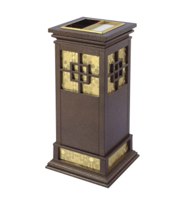 中式鈦金煙灰垃圾桶