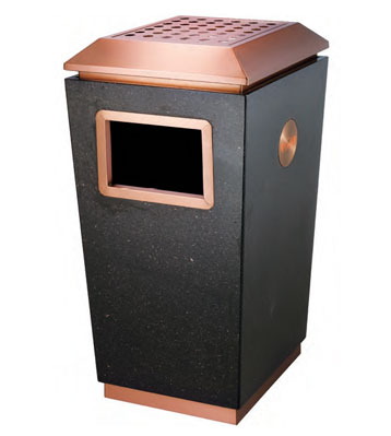 豪華大堂鈦金垃圾桶