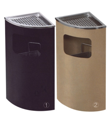 扇形座地鐵皮垃圾桶