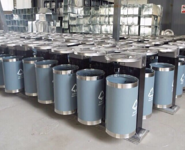 不銹鋼分類環(huán)保垃圾桶圖片002